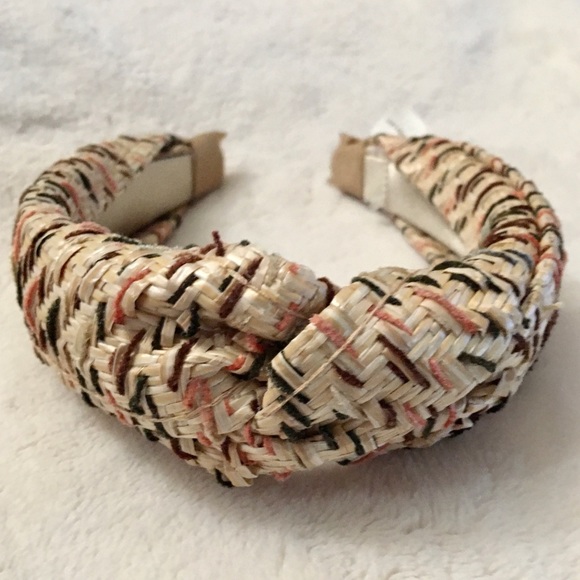 RARE NWT ANTHROPOLOGIE Zig-Zag Textured Woven Knotted Headband - Picture 6 of 16